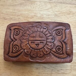 Vintage Native American Hand Tooled belt buckle